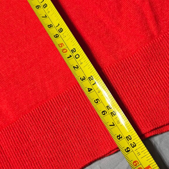 Theory Size Medium Womens Red Long Sleeve Wool Shirt - Picture 7 of 7